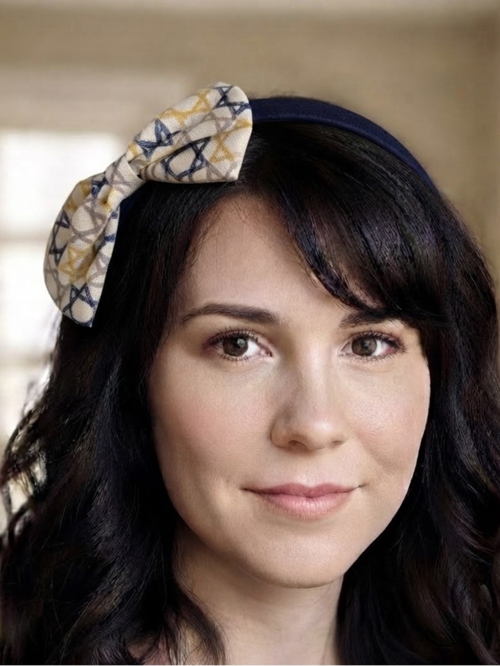 NEW Handmade Star of David Fabric Bow Headband